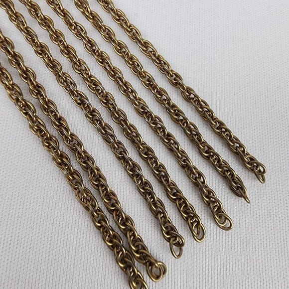 Vintage Vendome Gold Necklace with Fringe - Picture 4 of 9